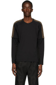 Fendi - 黑色 FF Double Sleeve 长袖 T 恤