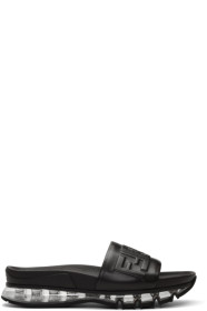 Fendi - Sandales à enfiler à logo noires Winner