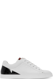 Fendi - Baskets blanches Croc Bag Bugs Mono Eye