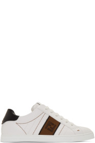 Fendi - Baskets en cuir blanches 'Forever Fendi'