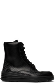 Fendi - Black 'Forever Fendi' Lace-Up Boots