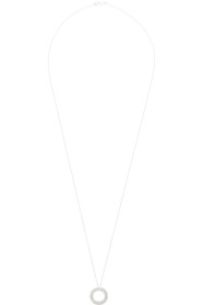 Le Gramme - Collier à pendentif circulaire argenté 'Le 2.5 Grammes'