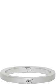 Le Gramme - Bague brossée argentée 'Le 3 Grammes' Ribbon