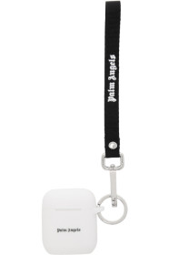 Palm Angels - White Logo AirPods Case Keychain