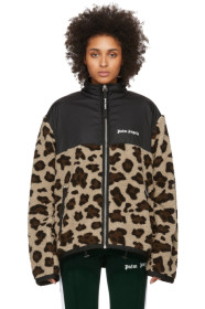 Palm Angels - Black Sherpa Animalier Jacket