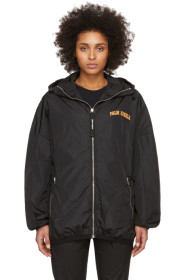 Palm Angels - Black College Logo Windbreaker Jacket