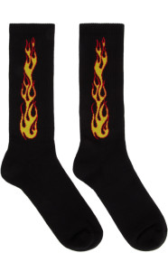 Palm Angels - Black Flames Socks