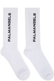 Palm Angels - White New Logo Socks