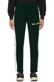 Palm Angels - Green & White Slim Lounge Pants
