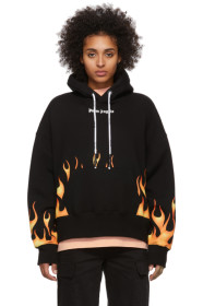 Palm Angels - Pull à capuche noir Firestarter