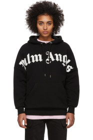 Palm Angels - Pull à capuche et logo noir