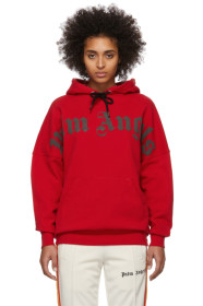 Palm Angels - Pull à capuche et logo rouge