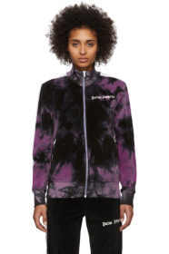 Palm Angels - Black & Purple Chenille Tie-Dye Track Jacket