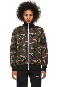 Palm Angels - Blouson de survêtement à motif camouflage vert Classic