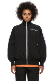 Palm Angels - Blouson de survêtement à logo noir et blanc