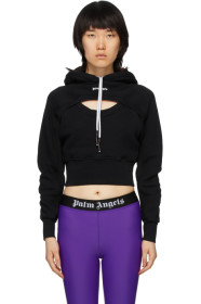 Palm Angels - Black Cut-Out Logo Hoodie