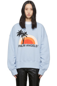 Palm Angels - ブルー Sunset スウェットシャツ