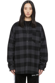 Palm Angels - Black Flannel Logo Overshirt