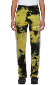 Palm Angels - Black & Yellow Chenille Tie-Dye Track Pants