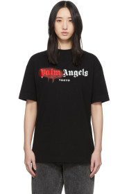 Palm Angels - Black & Red 'Tokyo' Sprayed T-Shirt