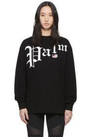 Palm Angels - Black New Gothic Long Sleeve T-Shirt