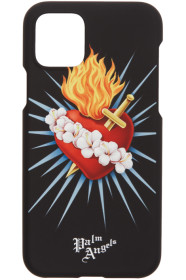 Palm Angels - Black & Multicolor Sacred Heart iPhone 11 Pro Case