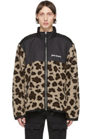 Palm Angels - Beige & Black Animalier Jacket