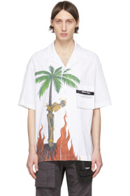 Palm Angels - White & Multicolor Skeleton Bowling Shirt