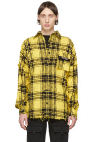 Palm Angels - Yellow & Black Check 'Firestarter' Overshirt