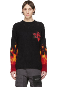 Palm Angels - Black & Multicolor Burning Casentino Sweater