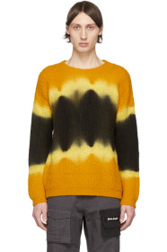 Palm Angels - Yellow & Black Tie-Dye Casentino Sweater