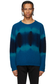 Palm Angels - Blue Tie-Dye Casentino Crewneck