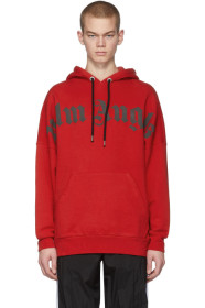 Palm Angels - Red Front Logo Hoodie