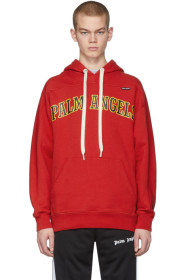 Palm Angels - Red New College Logo Over Hoodie