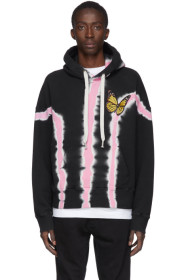 Palm Angels - Black & Pink Tie-Dye Butterfly Hoodie