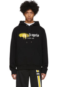 Palm Angels - 黑色“Los Angeles” Sprayed Logo 连帽衫
