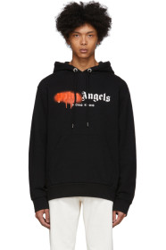 Palm Angels - 黑色“Hong Kong” Sprayed Logo 连帽衫