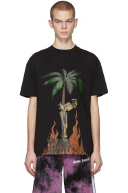 Palm Angels - Black Burning Skeletons T-Shirt