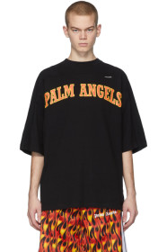 Palm Angels - Black New College Logo Over T-Shirt