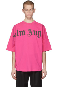 Palm Angels - Pink Front Logo Over T-Shirt
