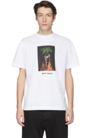 Palm Angels - White Burning Skeleton T-Shirt