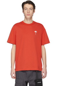 Palm Angels - Red 'Palm x Palm' Big Palm T-Shirt