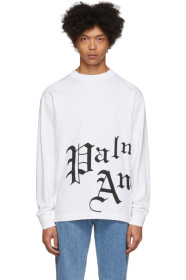 Palm Angels - 白色 New Gothic 长袖 T 恤