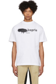 Palm Angels - 白色“Paris” Sprayed Logo T 恤