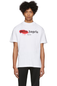 Palm Angels - 白色“Tokyo” Sprayed Logo T 恤