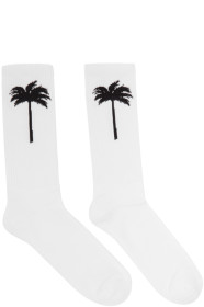 Palm Angels - White Palm Socks