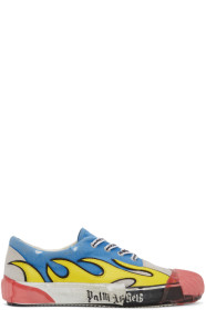 Palm Angels - Blue & Grey Flame Sneakers
