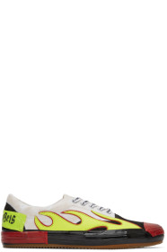 Palm Angels - White & Multicolor Flame Sneakers