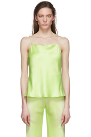 Rosetta Getty - Green Bias Satin Camisole