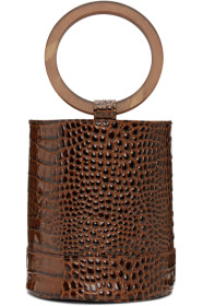 Simon Miller - Sac embossé façon croco brun Bonsai 20